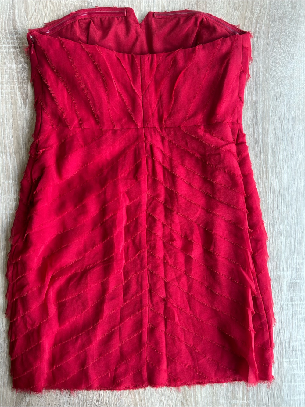 Adam Lippes Red Ruffle Silk Mini Dress - Picture 2 of 7